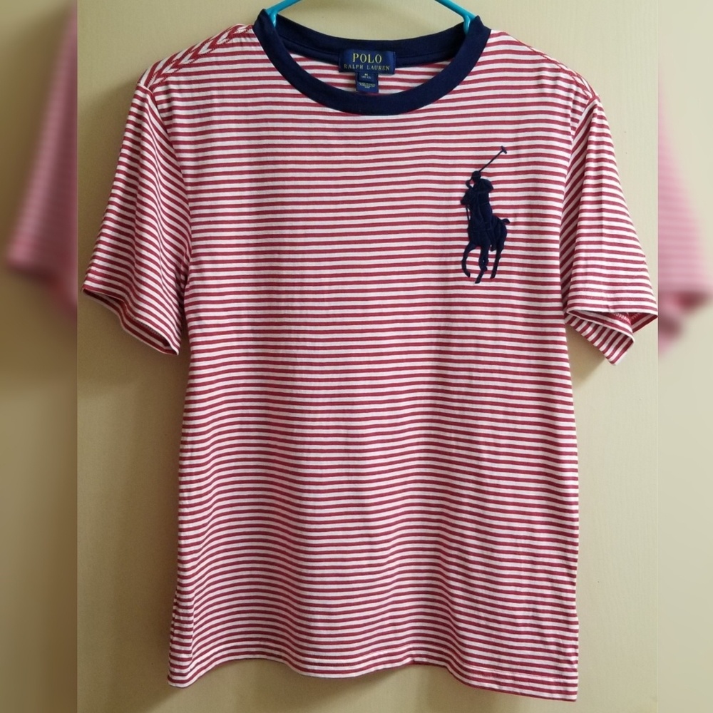 Boy's Ralph Lauren Polo T-Shirt Red White Blue